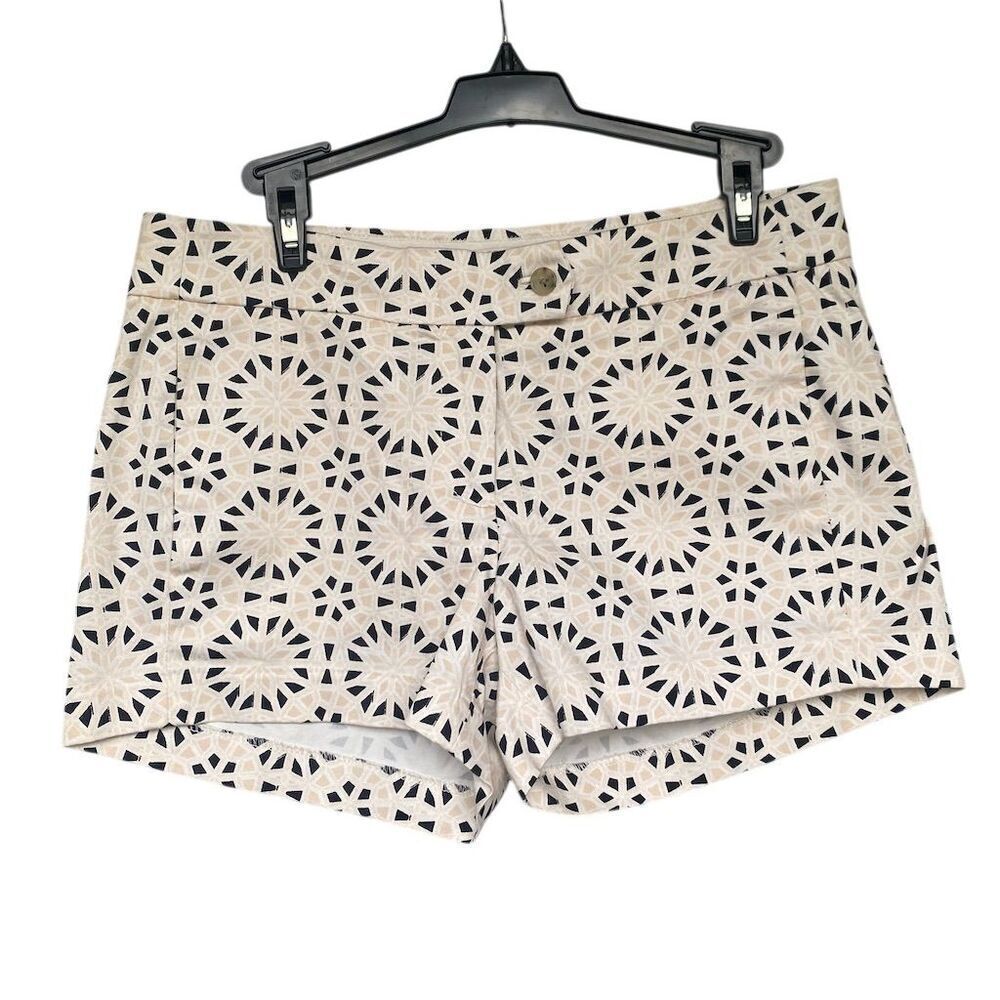 J.Crew Women's Beige Chino Stretch Shorts Size 4 Geometric Casual